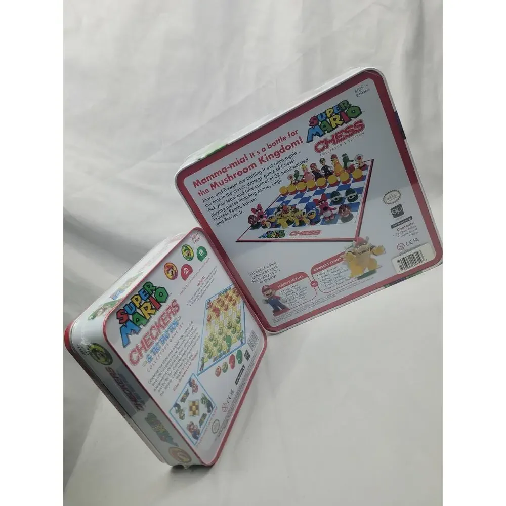 Super Mario Checkers and Chess Sets Collector's Editions Sealed New In Box